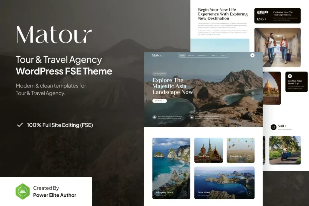 Matour – Tour & Travel Agency FSE WordPress Theme