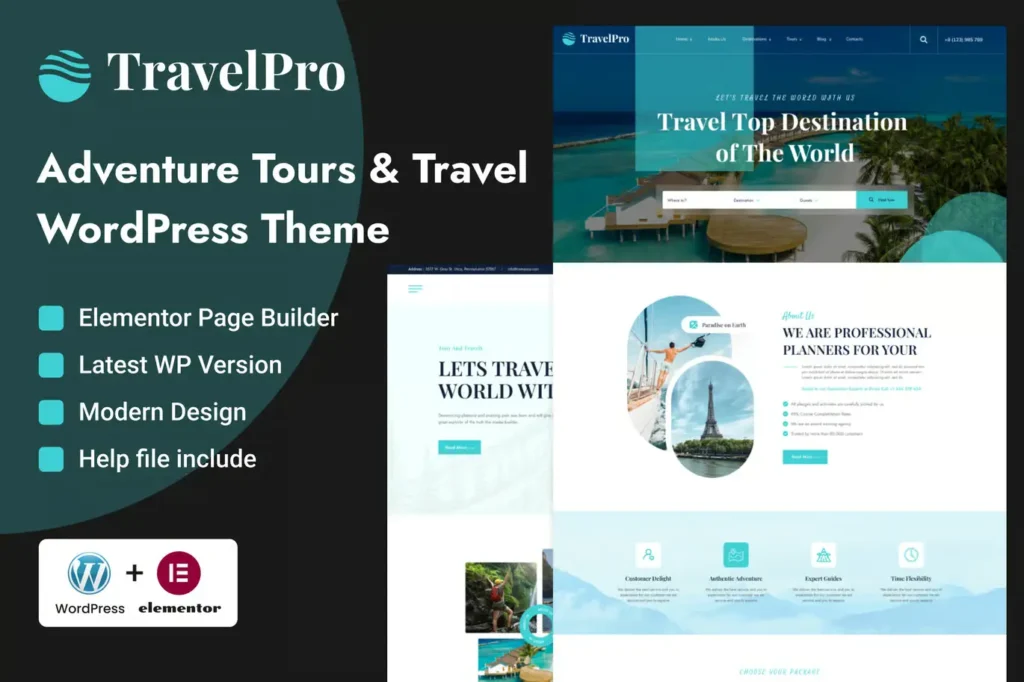 TravelPro - Tours & Travel Agency WordPress Theme